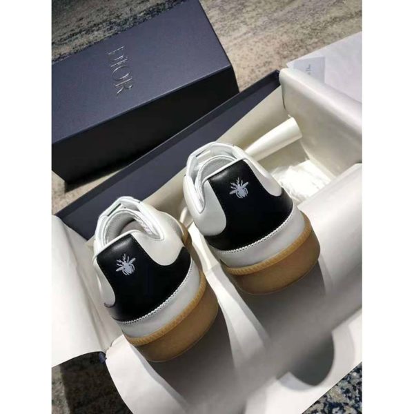 Dior Unisex B01 Sneaker White Smooth Calfskin with Beige Suede (9)
