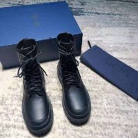 Dior Unisex Dior Explorer Ankle Boot Dior Oblique Jacquard Black Smooth Calfskin