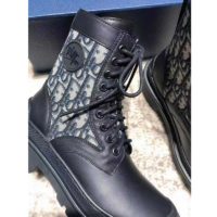 Dior Unisex Dior Explorer Ankle Boot Dior Oblique Jacquard Black Smooth Calfskin