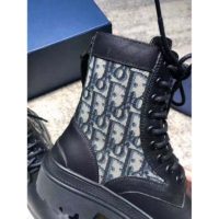 Dior Unisex Dior Explorer Ankle Boot Dior Oblique Jacquard Black Smooth Calfskin