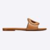 Dior Women D-Club Mule Camel Calfskin Leather 'CD' Signature