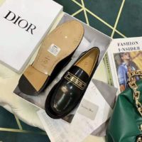 Dior Women Dior Code Loafer Black Glazed Calfskin ‘Christian Dior’ Signature
