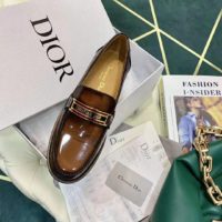 Dior Women Dior Code Loafer Burgundy Gradient Calfskin ‘Christian Dior’ Signature