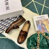 Dior Women Dior Code Loafer Burgundy Gradient Calfskin ‘Christian Dior’ Signature