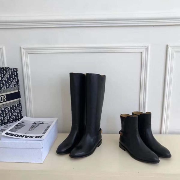 Dior Women Dior Empreinte Ankle Boot ‘CD’ Signature Black Calfskin (1)