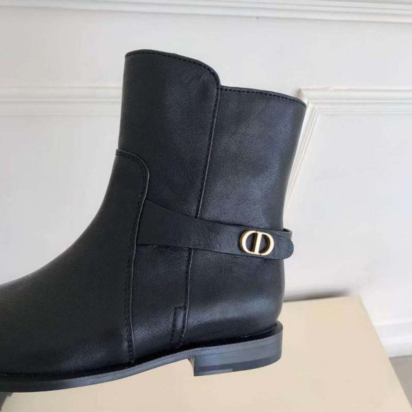 Dior Women Dior Empreinte Ankle Boot ‘CD’ Signature Black Calfskin (9)