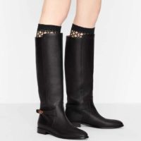 Dior Women Dior Empreinte Boot ‘CD’ Signature Black Soft Calfskin