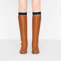 Dior Women Dior Empreinte Boot ‘CD’ Signature Ochre Soft Calfskin