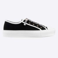 Dior Women Walk’n’Dior Sneaker Black Canvas Christian Dior ‘J’Adior’ Signature