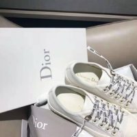 Dior Women Walk’n’Dior Sneaker White Canvas Christian Dior ‘J’Adior’ Signature