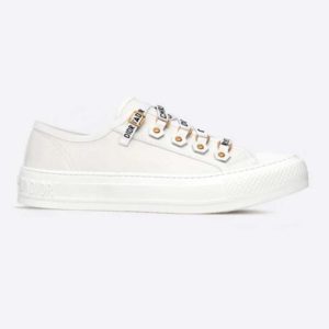 Dior Women Walk'n'Dior Sneaker White Canvas Christian Dior 'J'Adior' Signature