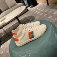 Gucci GG Unisex Ace Sneaker with Interlocking G House Web White Leather