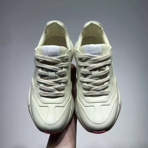 Gucci GG Unisex Doraemon x Gucci Rhyton Sneaker Ivory Leather-Beige (3)