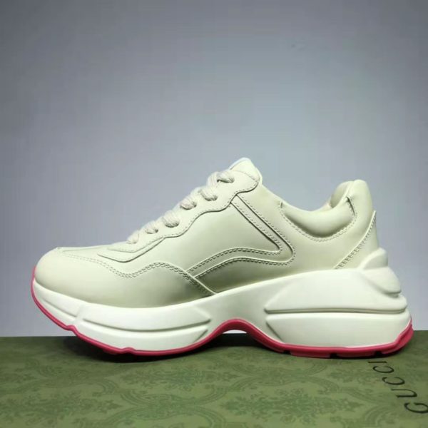 Gucci GG Unisex Doraemon x Gucci Rhyton Sneaker Ivory Leather-Beige (6)