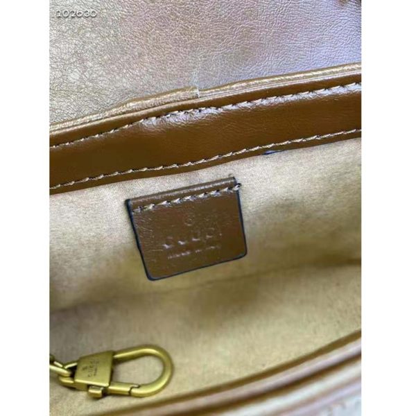 Gucci GG Women GG Marmont Matelassé Super Mini Bag-Brown (12)