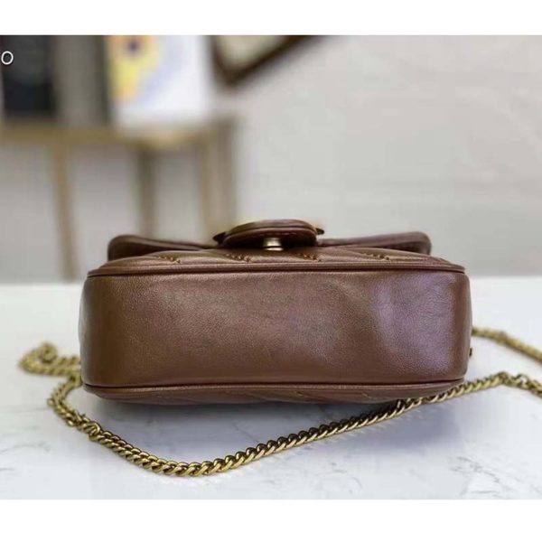 Gucci GG Women GG Marmont Matelassé Super Mini Bag-Brown (7)