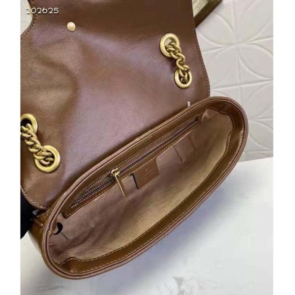 Gucci GG Women GG Marmont Small Matelassé Shoulder Bag-Brown (10)