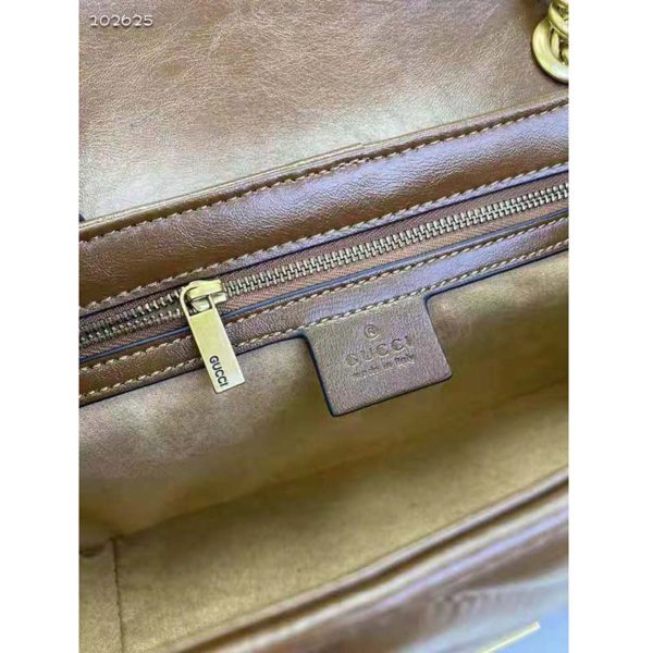 Gucci GG Women GG Marmont Small Matelassé Shoulder Bag-Brown (11)