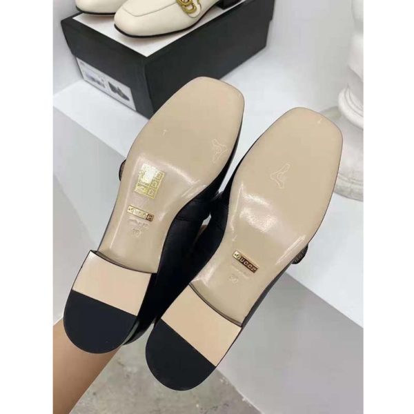 Gucci GG Women’s Loafer with Double G Black Leather 2.5 cm Heel (10)