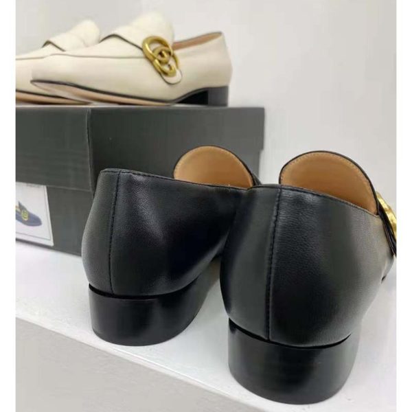 Gucci GG Women’s Loafer with Double G Black Leather 2.5 cm Heel (11)
