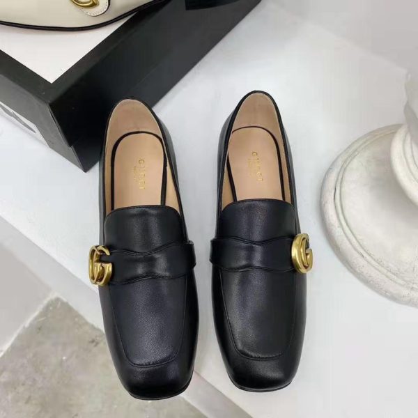 Gucci GG Women’s Loafer with Double G Black Leather 2.5 cm Heel (4)