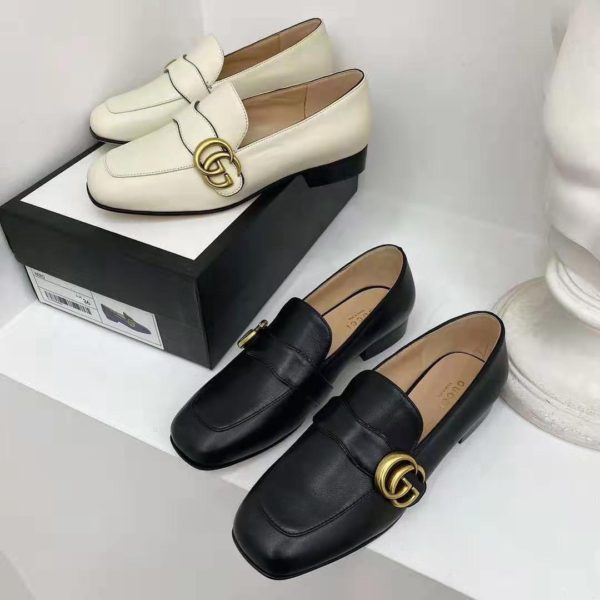 Gucci GG Women’s Loafer with Double G Black Leather 2.5 cm Heel (6)