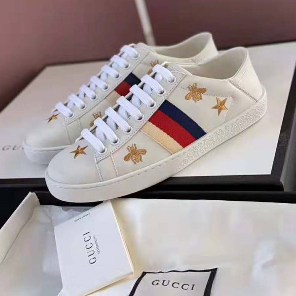 Gucci Unisex Ace sneaker with Bees and Stars Sylvie Web (7)