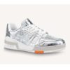 Louis Vuitton LV Men LV Trainer Sneaker Metallic Calf Leather-Silver