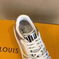Louis Vuitton LV Men LV Trainer Sneaker Metallic Calf Leather-Silverer Metallic Calf Leather-Silver (1)