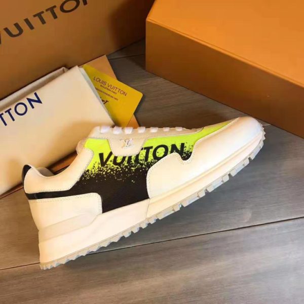Louis Vuitton LV Men Run Away Sneaker Calf Leather and Textile-Yellow (10)