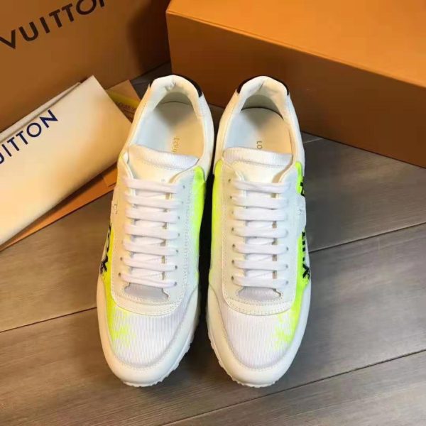 Louis Vuitton LV Men Run Away Sneaker Calf Leather and Textile-Yellow (3)