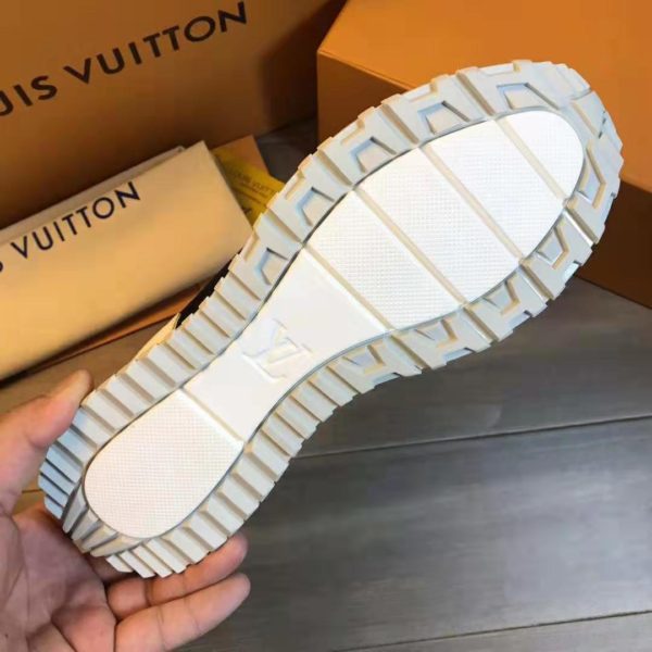 Louis Vuitton LV Men Run Away Sneaker Calf Leather and Textile-Yellow (9)