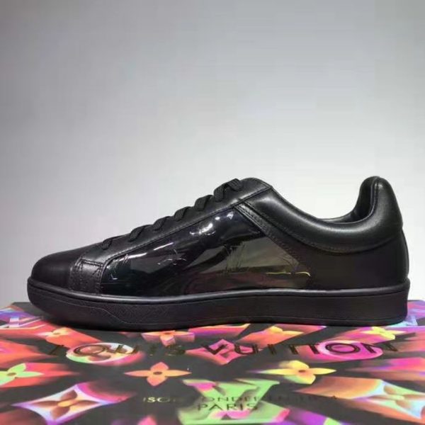 Louis Vuitton LV Unisex Luxembourg Sneaker Mix of Materials Monogram Flower-Black (3)