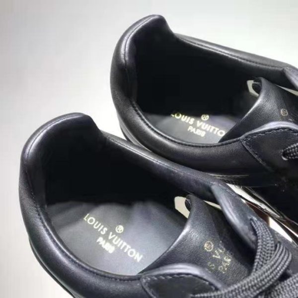 Louis Vuitton LV Unisex Luxembourg Sneaker Mix of Materials Monogram Flower-Black (6)