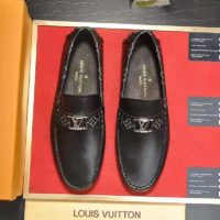 Louis Vuitton Men Monte Carlo Moccasin Calf Leather Monogram Canvas-Black