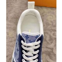 Louis Vuitton Unisex Trocadero Richelieu Sneaker Navy Blue Monogram Denim