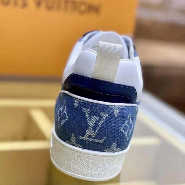 Louis Vuitton Unisex Trocadero Richelieu Sneaker Navy Blue Monogram Denim (7)
