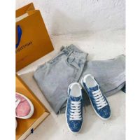 Louis Vuitton Women Time Out Sneaker Blue Monogram Denim