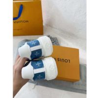 Louis Vuitton Women Time Out Sneaker Blue Monogram Denim