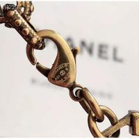 Chanel Women Metal & Strass Gold & Crystal Belt