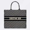 Dior Women Dior Book Tote Blue Dior Oblique Embroidery