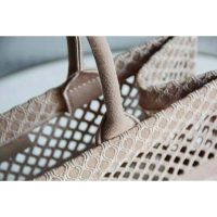 Dior Women Small Dior Book Tote Clay-Colored Mesh Embroidery