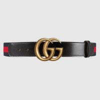 Gucci GG Unisex Nylon Web Belt with Double G Buckle 4 cm Width