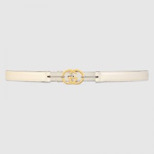 Gucci GG Unisex Thin Belt with Interlocking G Buckle 2 cm Width