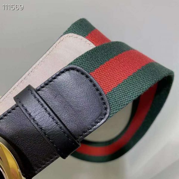 Gucci GG Unisex Web Belt with G Buckle Interlocking G 4 cm Width (6)