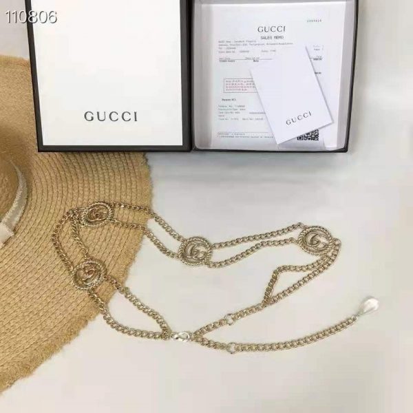Gucci GG Women Chain Belt with Torchon Double G 1.5 cm Width (6)