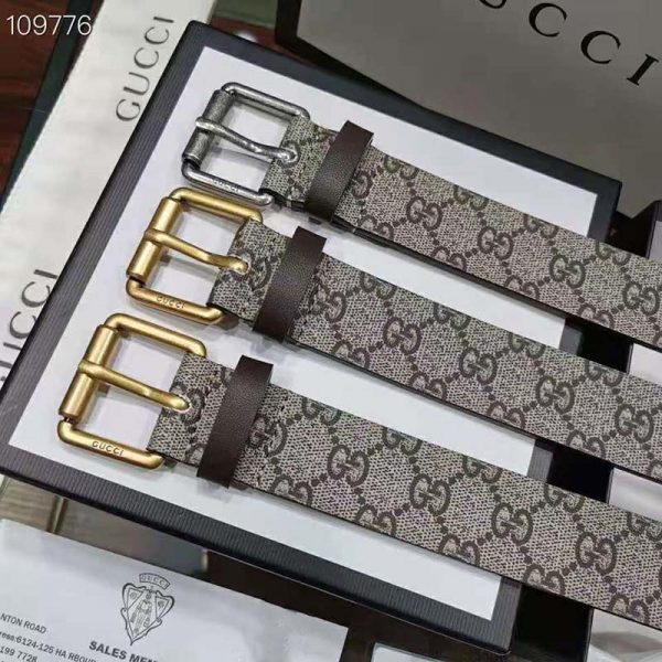 Gucci Unisex GG Supreme Belt with Kingsnake Print 4 cm Width Supreme Canvas (3)