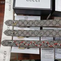 Gucci Unisex GG Supreme Belt with Kingsnake Print 4 cm Width Supreme Canvas