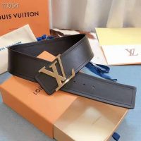 Louis Vuitton LV Unisex LV Iconic 55mm Belt Black Calf Box Leather