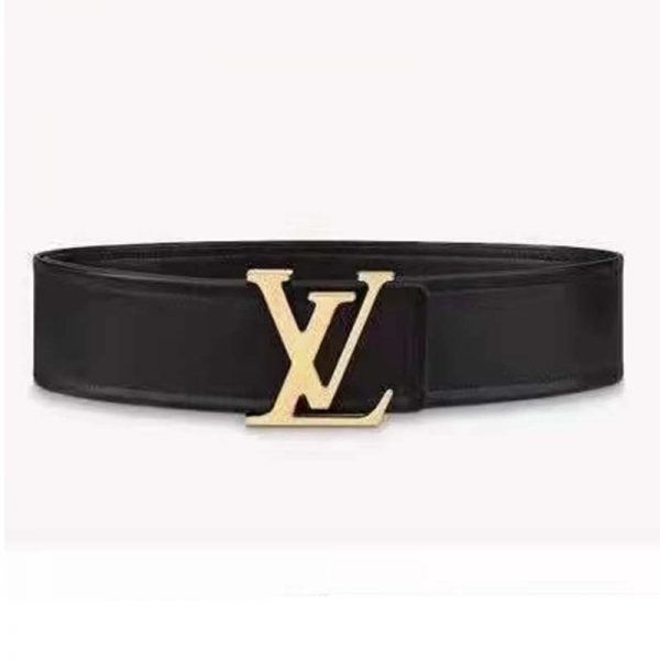 Louis Vuitton LV Unisex LV Iconic 55mm Belt Black Calf Box Leather